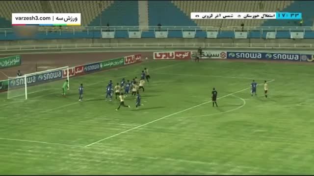 خلاصه بازی استقلال خوزستان 1 - شمس آذر قزوین 1