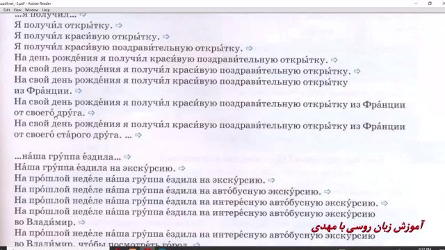 جلسه 108 آموزش زبان روسی با کتاب "راه روسیه" صفحه 115