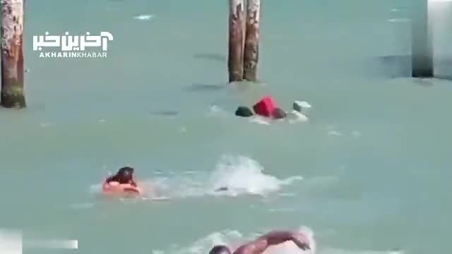 حمله هولناک یک فک به شناگران در دریای خزر