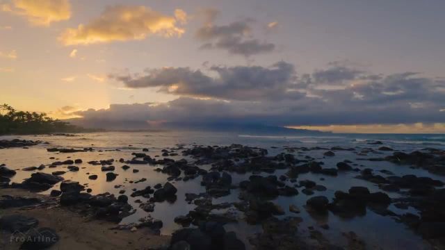 غروب ساحل مائوئی، هاوایی | غروب زیبا با صدای آرام اقیانوس