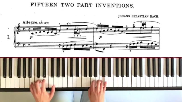 آموزش پیانو | روش ساده نواختن انوانسیون شماره 1 باخ