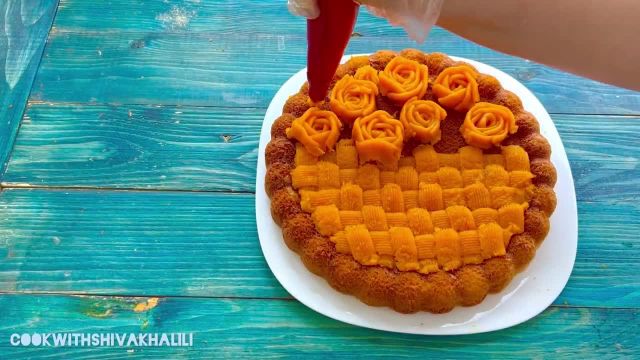 دستور پخت کیک حلوا برای مهمانی و مجالس