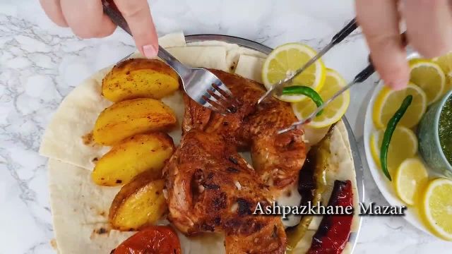 طرز تهیه کباب ران مرغ افغانی در داش فوق العاده خوشمزه و لذیذ