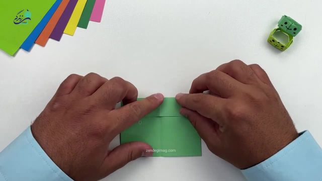 آموزش کاردستی با کاغذ رنگی : آموزش ساخت انگشتر مدل قورباغه