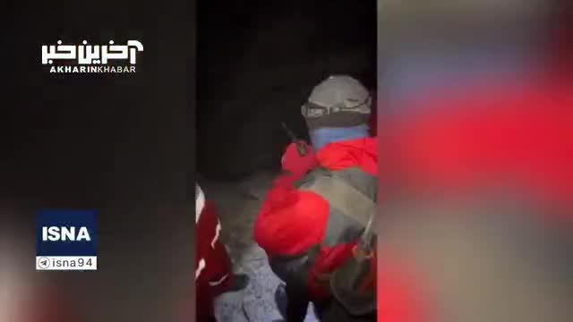 ویدئویی از نجات 2 کوهنورد گم شده در قله گاوکشان گرگان پس از 12 ساعت