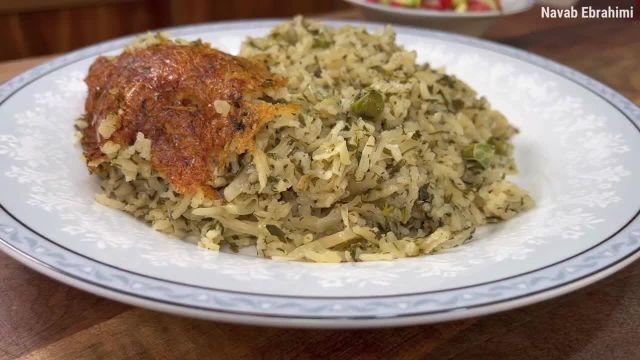 طرز تهیه کلم پلو بدون گوشت با سالاد شیرازی فوق العاده خوشمزه و بی نظیر