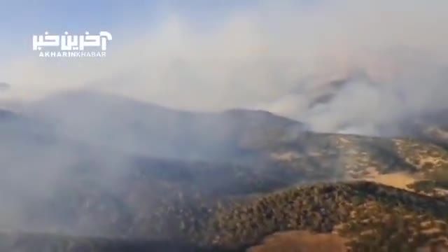 آتش سوزی در جنگل‌های سه منطقه در مریوان