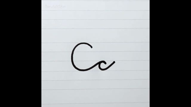 نحوه نوشتن حرف C c در خط شکسته اندونزیایی
