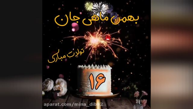 کلیپ تبریک تولد 16 بهمن ماهی || کلیپ تولدت مبارک