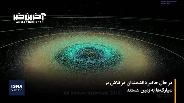 عبور سیارکی بزرگ از کنار زمین | فیلم