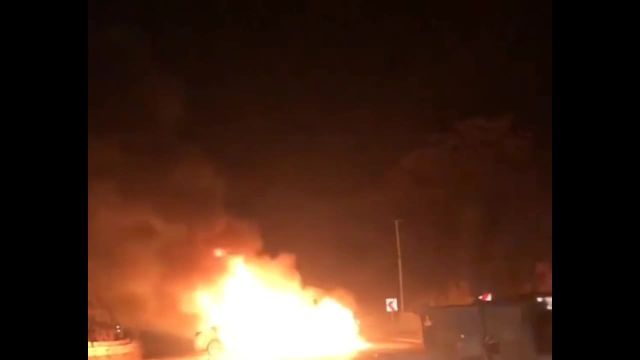 آتش سوزی خودرو در نزدیکی ایستگاه آتش‌ نشانی جاده چالوس