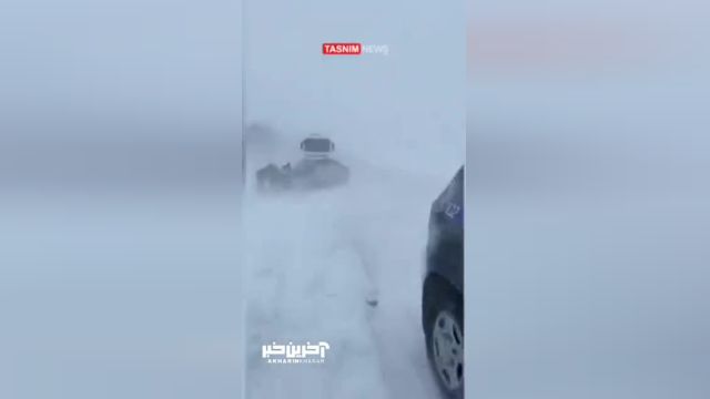 تصاویری از طوفان برف در شرق اروپا