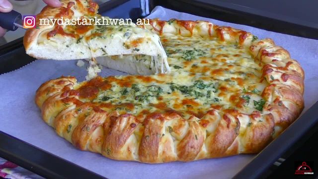طرز تهیه نان سیر با پنیر فوق العاده خوشمزه با دستور افغان ها