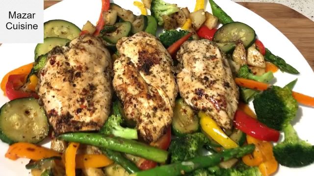 طرز تهیه مرغ با سبزیجات | آموزش کباب تکه مرغ افغانی به روش اخته کردن