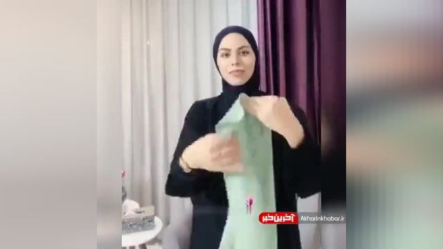 آموزش بستن شال قواره بزرگ با حجاب برای مهمونی  | ویدیو