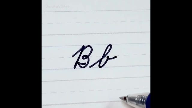نحوه نوشتن حرف B b در دست خط شکسته آمریکایی | خط شکسته سنتی