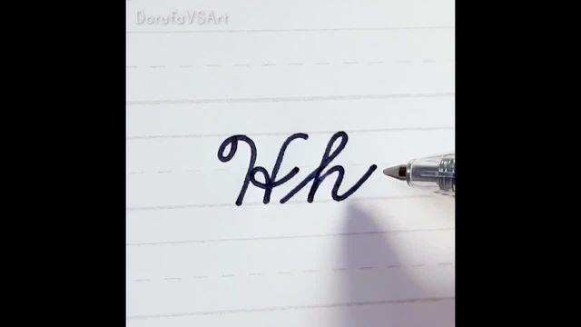 نحوه نوشتن حرف H h در خط شکسته آمریکایی