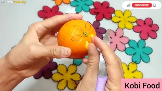آموزش میوه ارایی پرتقال