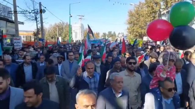 راهپیمایی گسترده مردم یاسوج به یاد مردم مظلوم غزه