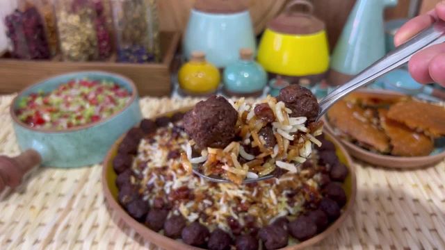طرز تهیه قنبر پلوی خوشمزه و اصیل شیرازی با گوشت قلقلی غذای سنتی ایرانی