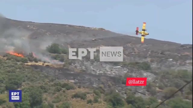 سقوط هواپیمای اطفای حریق «کانادا ایر» در مهار آتش سوزی‌ های یونان