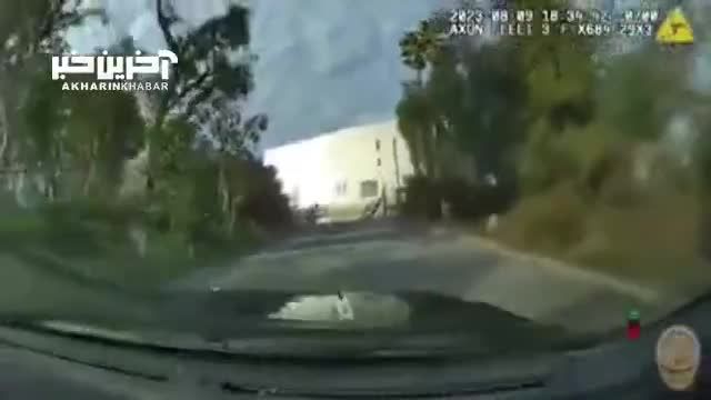 فیلم تعقیب و گریز پلیس آمریکا با خودروی سرقتی