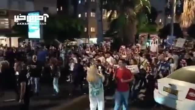 تظاهرات شهرک‌ نشینان اسرائیلی در تل آویو علیه نتانیاهو