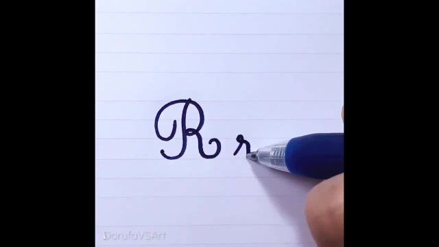 نحوه نوشتن حرف R r در خط شکسته برای مبتدیان | دست خط شکسته فرانسوی
