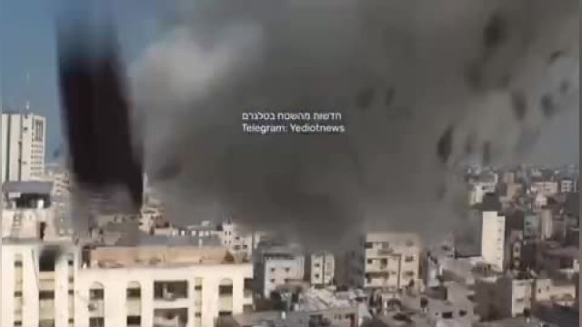 مورد هدف قرار گرفتن برج الغفری در غزه