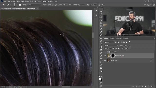 راهنمای رنگ و مش کردن مو با استفاده از فتوشاپ