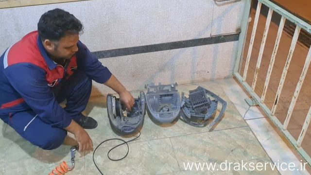 آموزش سرویس جارو برقی هنگام تعمیر و قبل از تعمیر