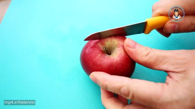 آموزش میوه آرایی با سیب | برش مجلسی سیب