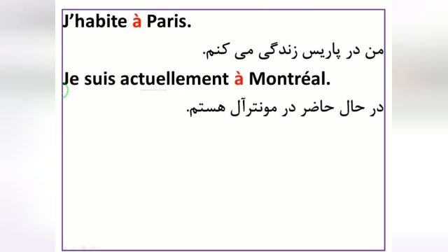 آموزش حروف اضافه و گرامر در زبان فرانسه : مهمترین کاربردهای حرف اضافه a