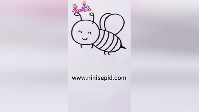 نقاشی زنبور عسل ساده