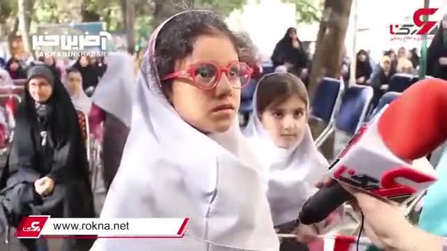 حضور دختر بچه انگلیسی زبان در جشن شکوفه‌ ها