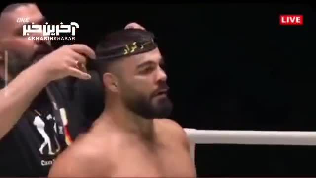 فیلم کامل مبارزه امیر علی‌اکبری با حریف کانادایی در چمپیون‌شیب MMA | ویدیو