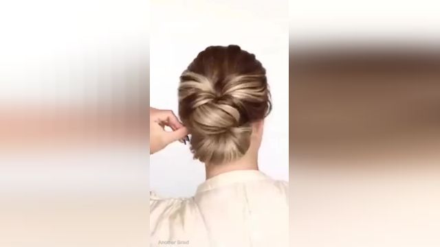 آموزش شنیون موهای بلند به روش ساده