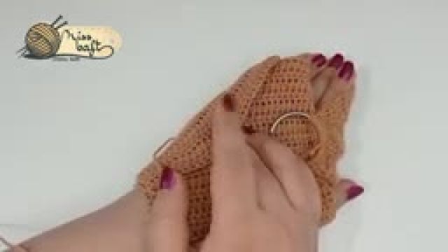آموزش بافت دستکش زنانه با قلاب