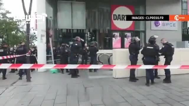 تصاویری از محل تیراندازی پلیس به یک زن: تهدید پوچ به انفجار مترو در فرانسه