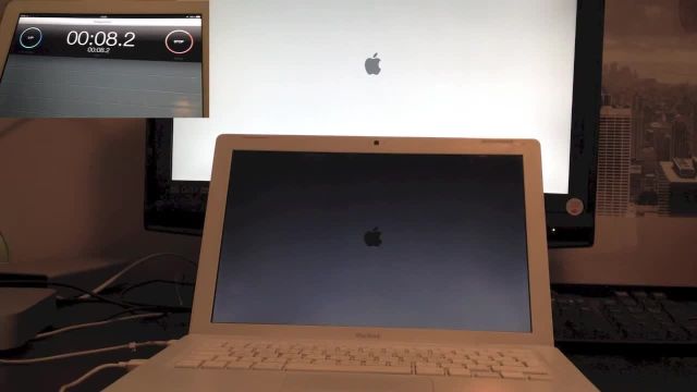 مقایسه زمان بوت درایو حالت جامد Mac Mini 2012 با MacBook 2007
