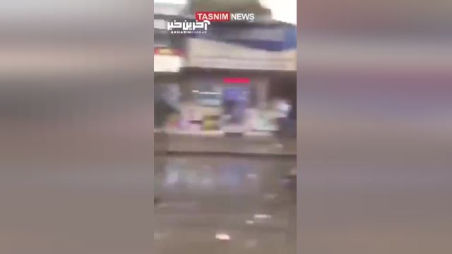 کلیپ طوفان شن همزمان با بارش شدید باران امارات