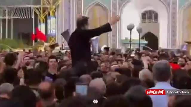 چهارپایه‌خوانیِ محمود کریمی در حرم رضوی ویژه شب شهادت حضرت علی