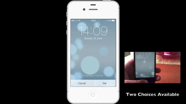 نحوه تنظیم تصویر زمینه ویدیویی iOS 7 - تنظیم والپیپر پویا