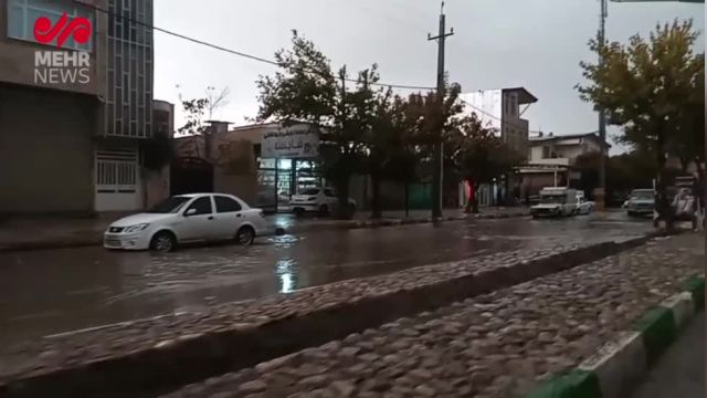 آب گرفتگی شدید معابر در سطح شهر کرمانشاه
