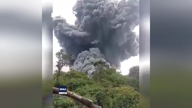 ویدئویی از فوران آتشفشان در اندونزی