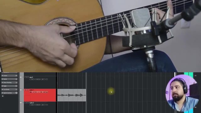 آهنگسازی و تنظیم با کیوبیس | آموزش ضبط صدای ریتم گیتار