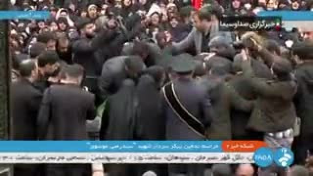 مراسم خاکسپاری شهید سید رضی در امامزاده صالح(ع): یادگاری از جانباختگان بزرگوار