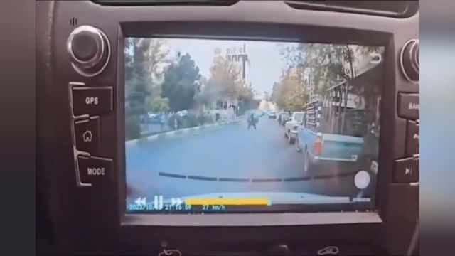 راننده ای که سارق موبایل خود را زیر گرفت