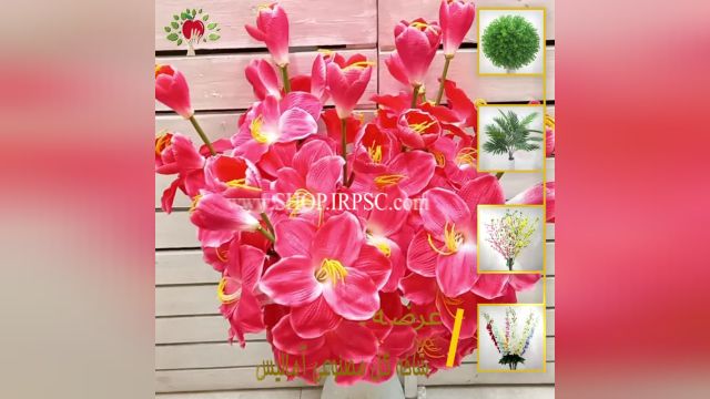 لیست شاخه گل مصنوعی آمالیس صورتی | فروشگاه ملی