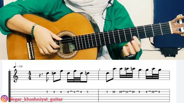 آموزش گیتار آهنگ جنون سامان جلیلی با نت و تبلچر